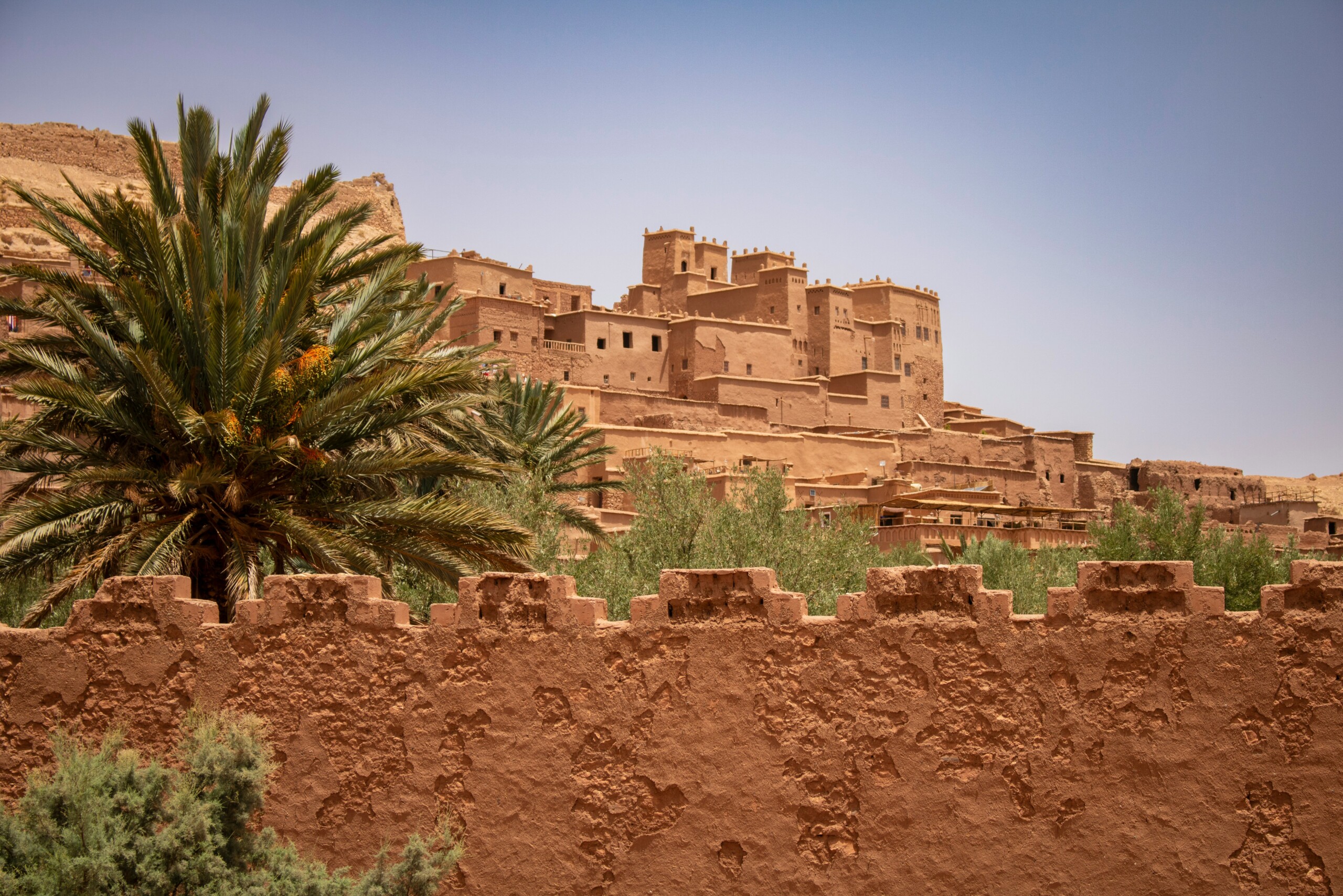 Kasbah of Ait Ben Haddou at dusk, Morocco
