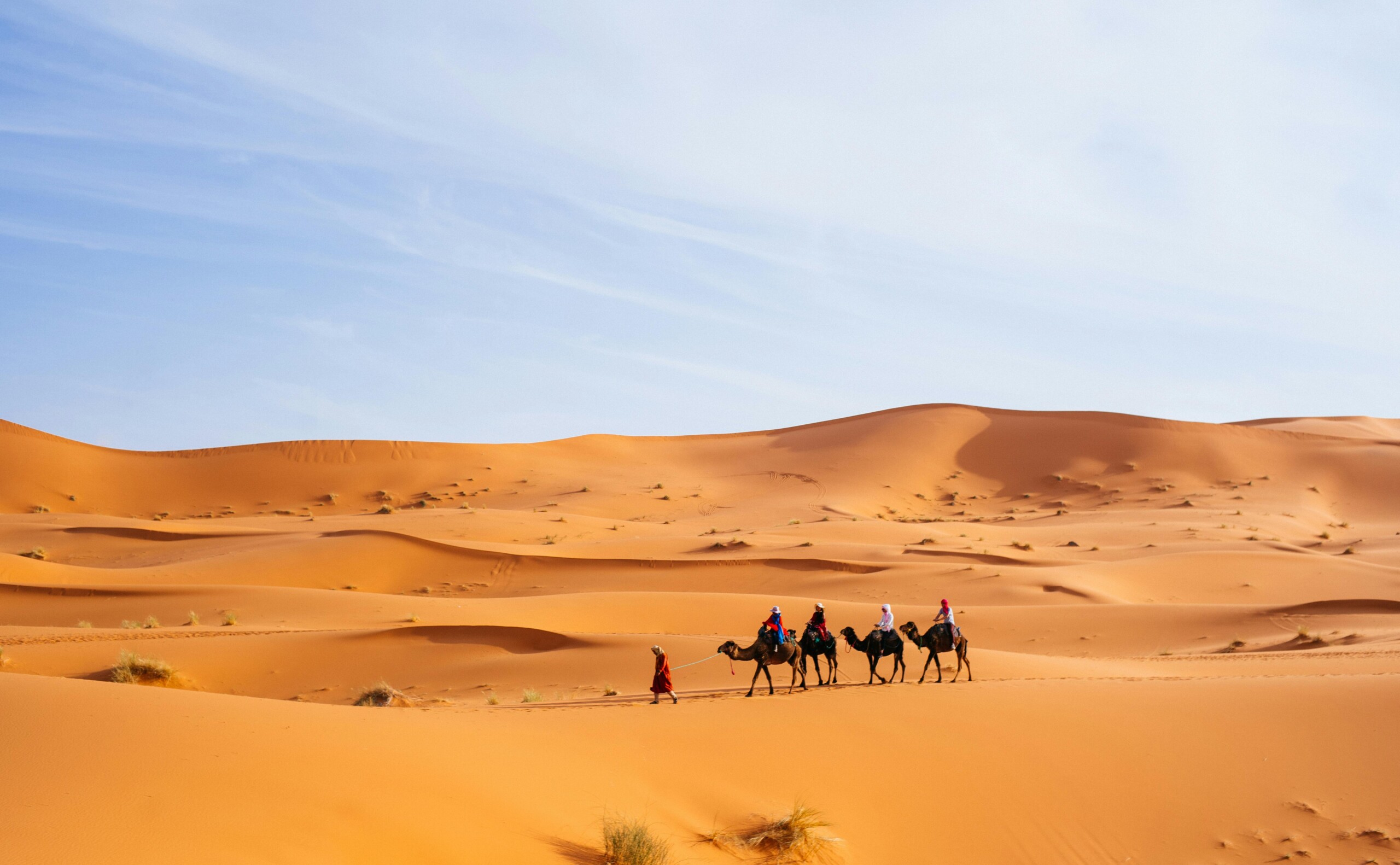 Erg Chebbi dunes at sunset near Merzouga, Morocco