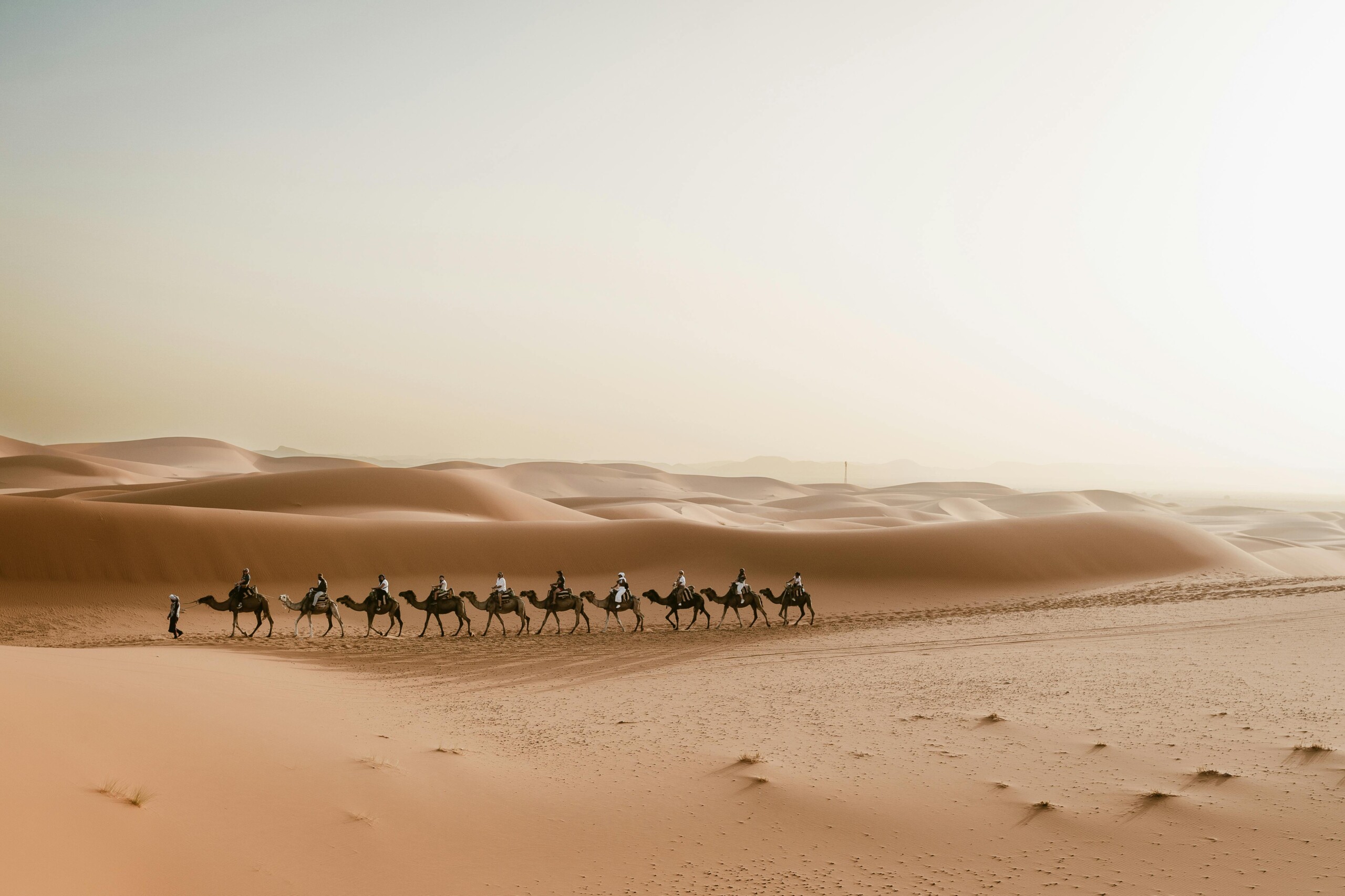 Sunset over the Erg Chebbi dunes near Merzouga