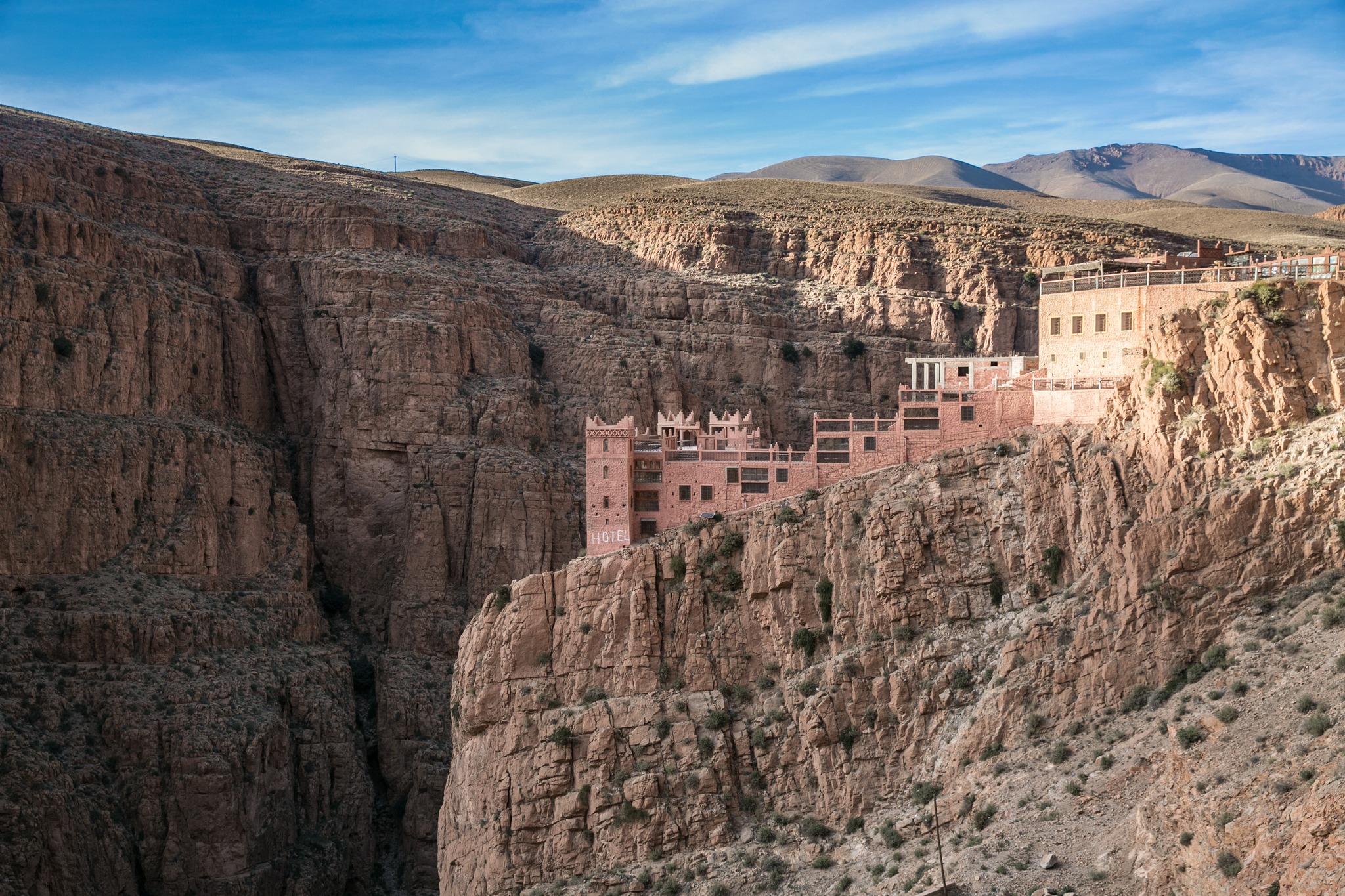 Todra Gorge canyon walls in the High Atlas Mountains, Morocco
