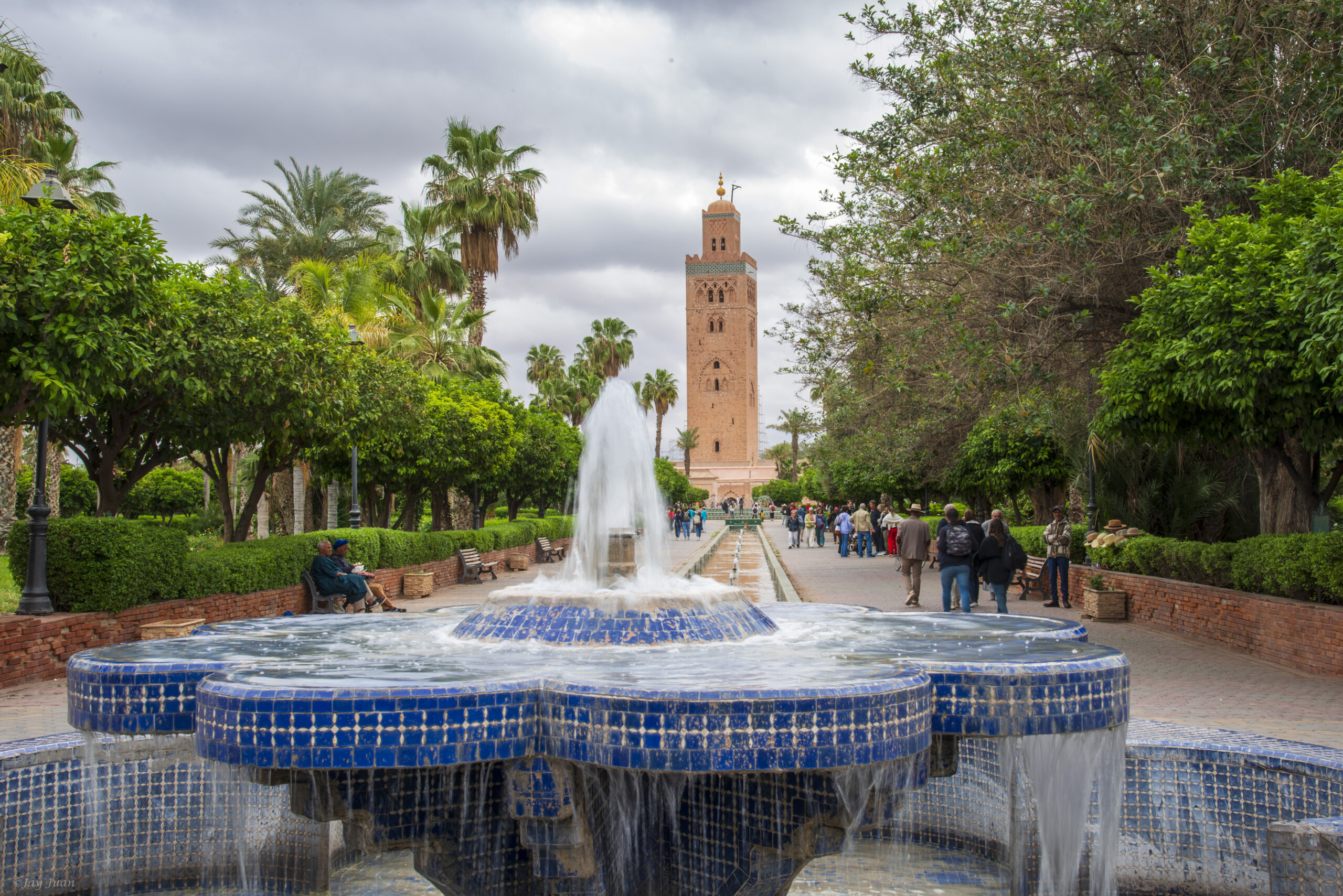 Kasbah of Ait Ben Haddou surrounded by palm trees, Morocco