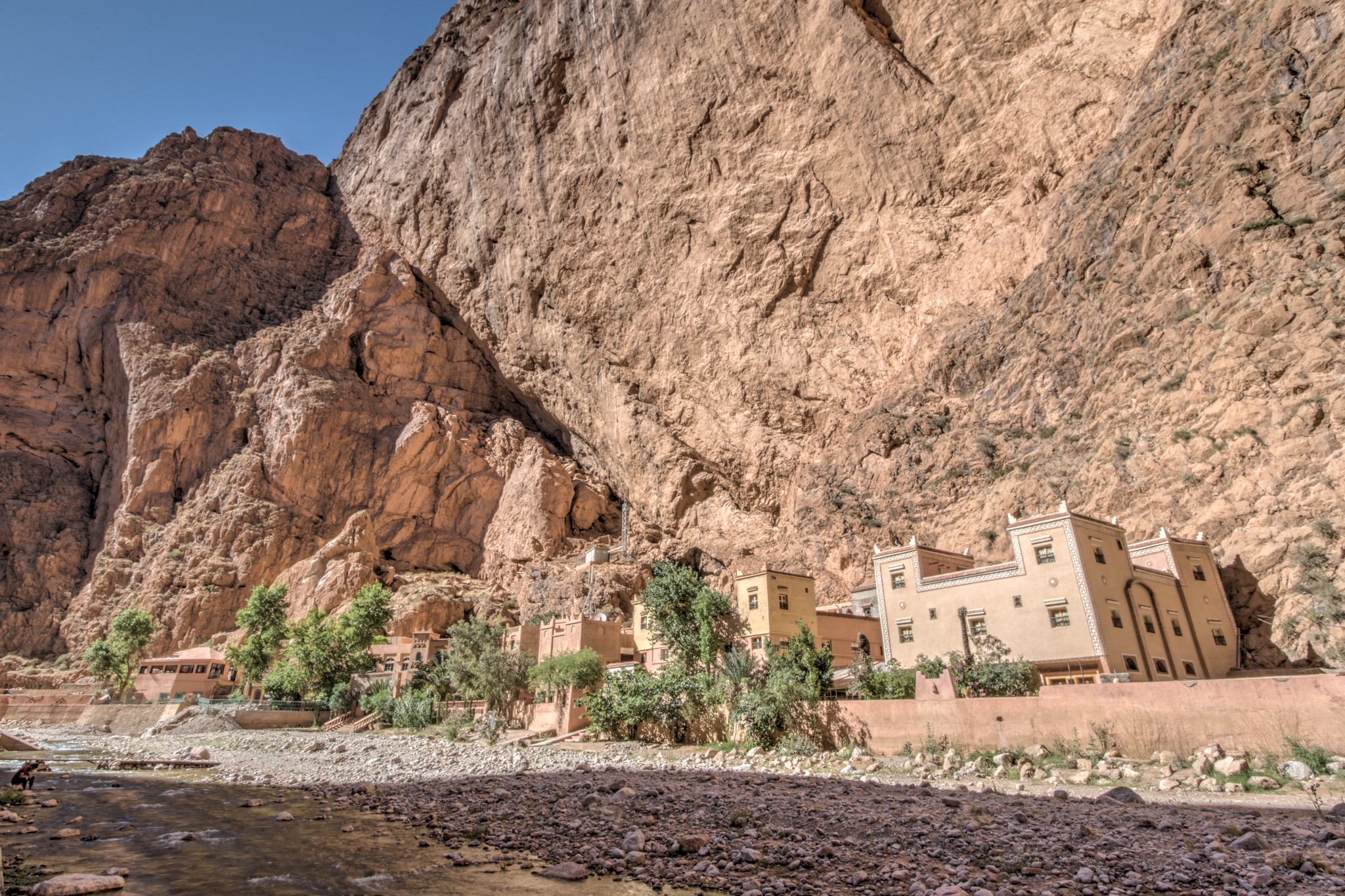 Todra Gorge canyon walls in the High Atlas Mountains, Morocco
