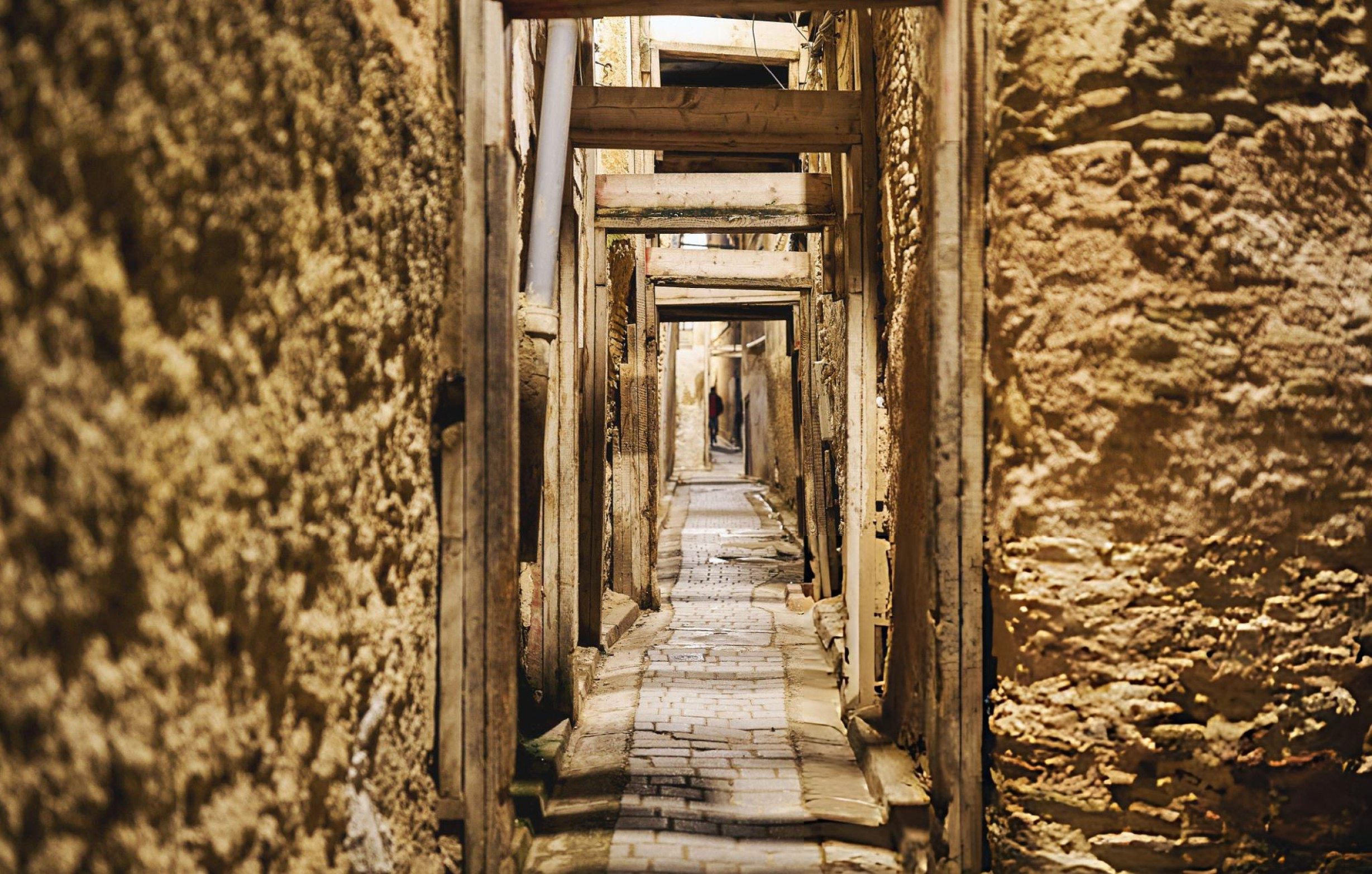 Alley in the Jewish neighborhood of Fes, Morocco