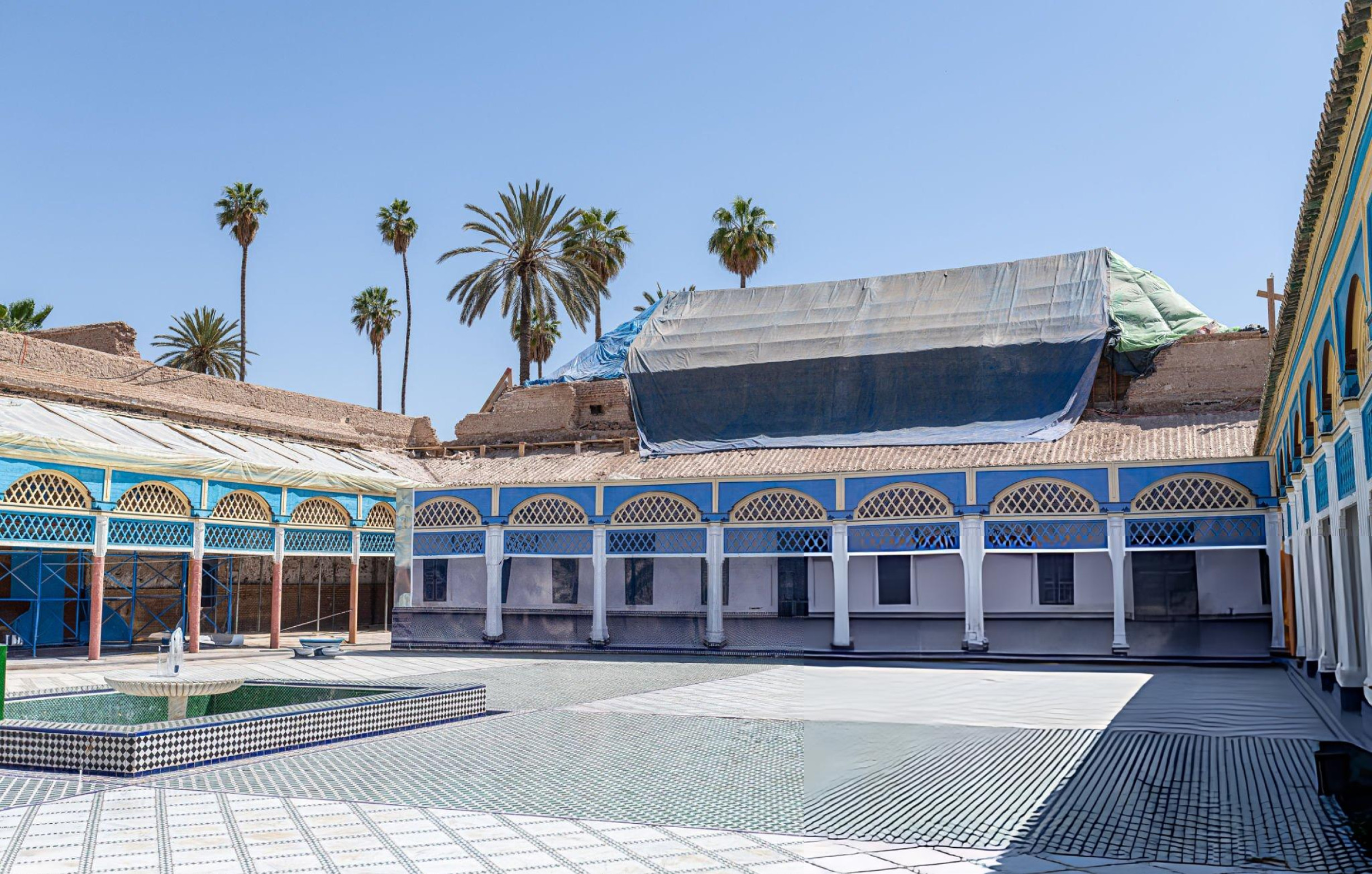 Bahia Palace square in Marrakech, Morocco